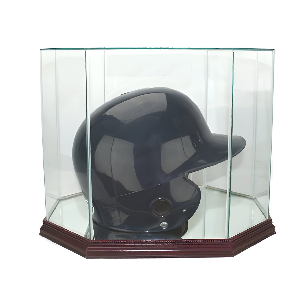 Octagon Batting Helmet Glass Display Case