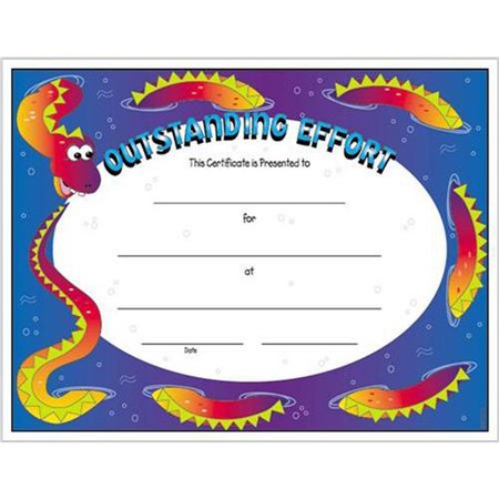 Outstanding Effort Certificate