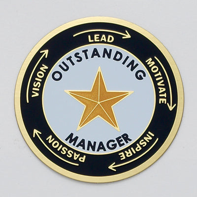 Outstanding Manager Medal Insert (Etched)
