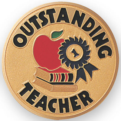 Outstanding Teacher Medal Insert (Etched)