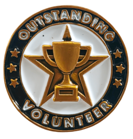 Volunteer Gold Enamel Lapel Pin