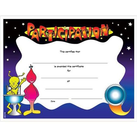 Participation Certificate with "Galaxy" Design