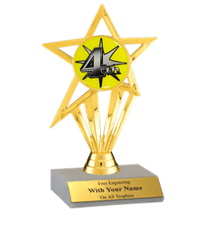 4th Place Participation Insert Trophy