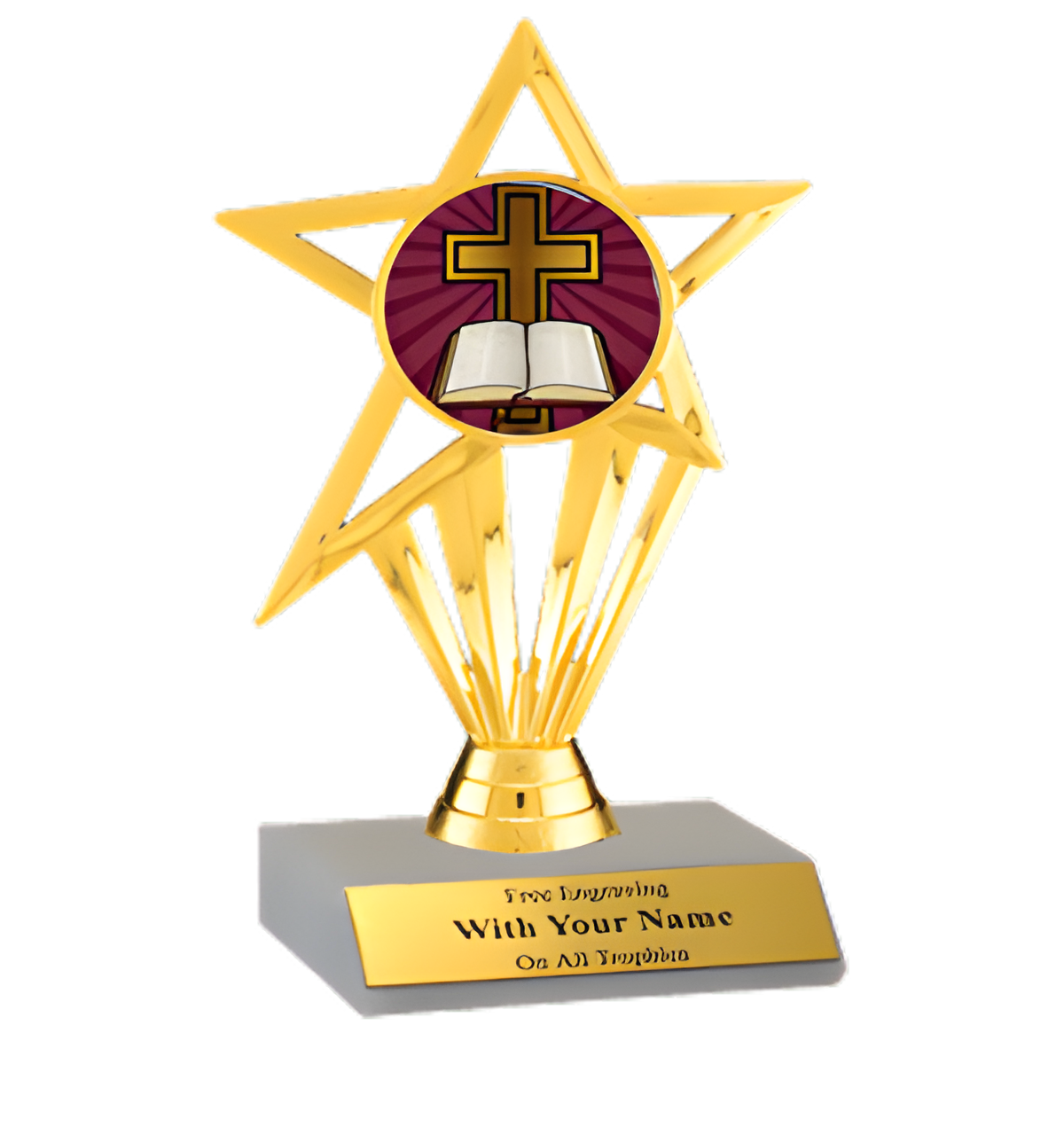Religious Cross Participation Insert Trophy