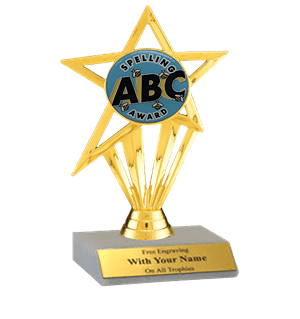 Spelling Bee Participation Insert Trophy