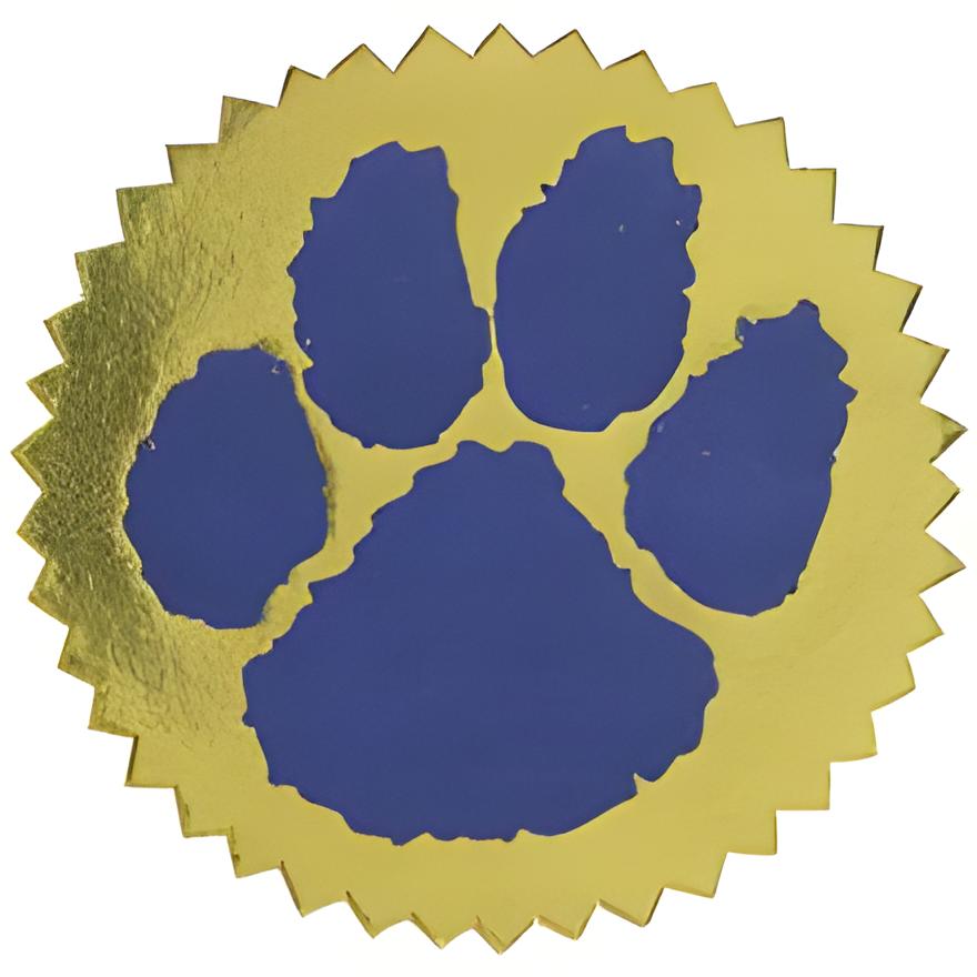 Paw Blue (Round) Seal
