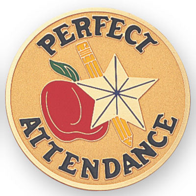Perfect Attendance Medal Insert (Etched)