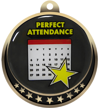 Perfect Attendance Insert Medal