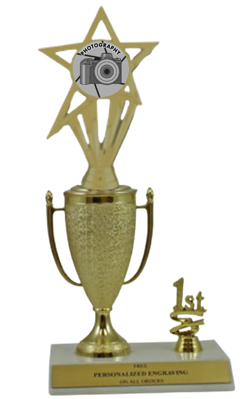 Photography 1st, 2nd and 3rd Place Award Cup Trophy