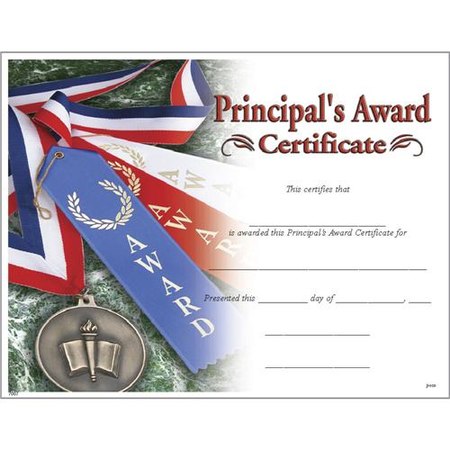 Principal's Certificate