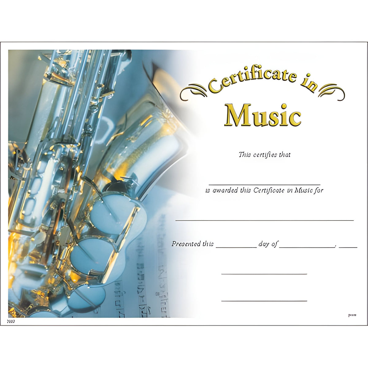 Certificate of Music
