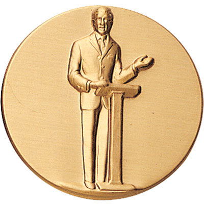 Public Speaker Modern Litho Medal Insert