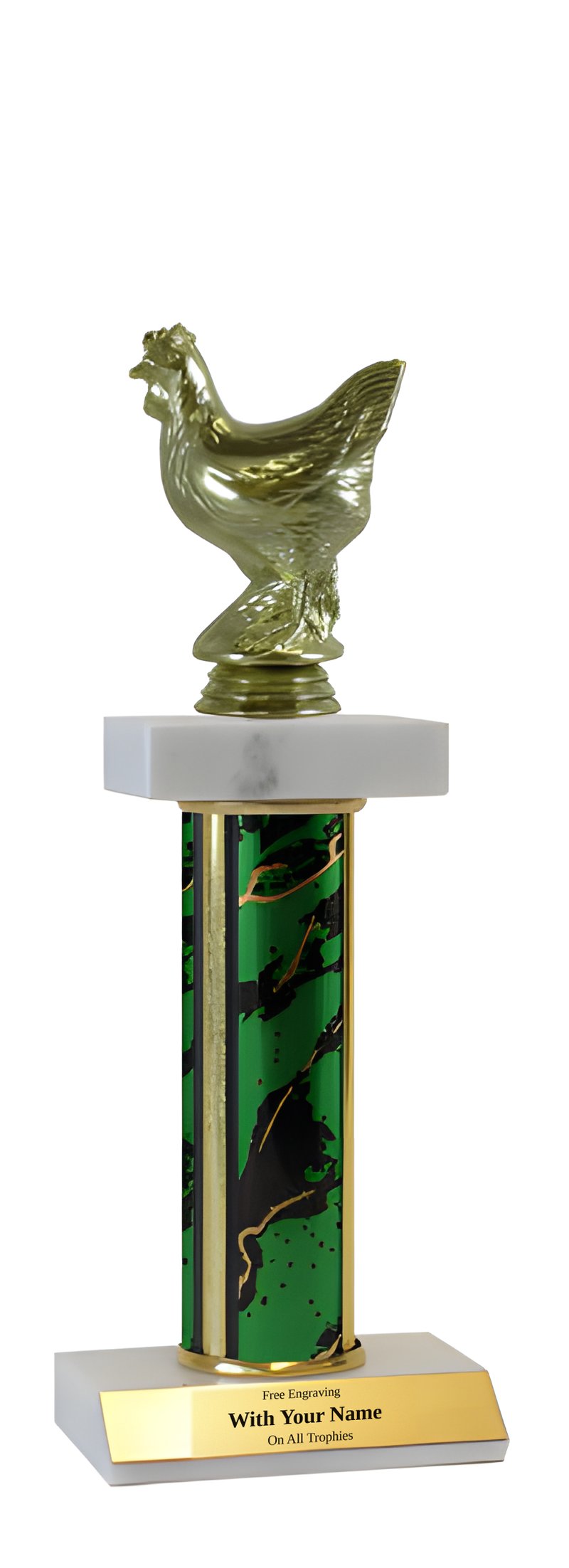 Chicken Deluxe Double Marble Trophy