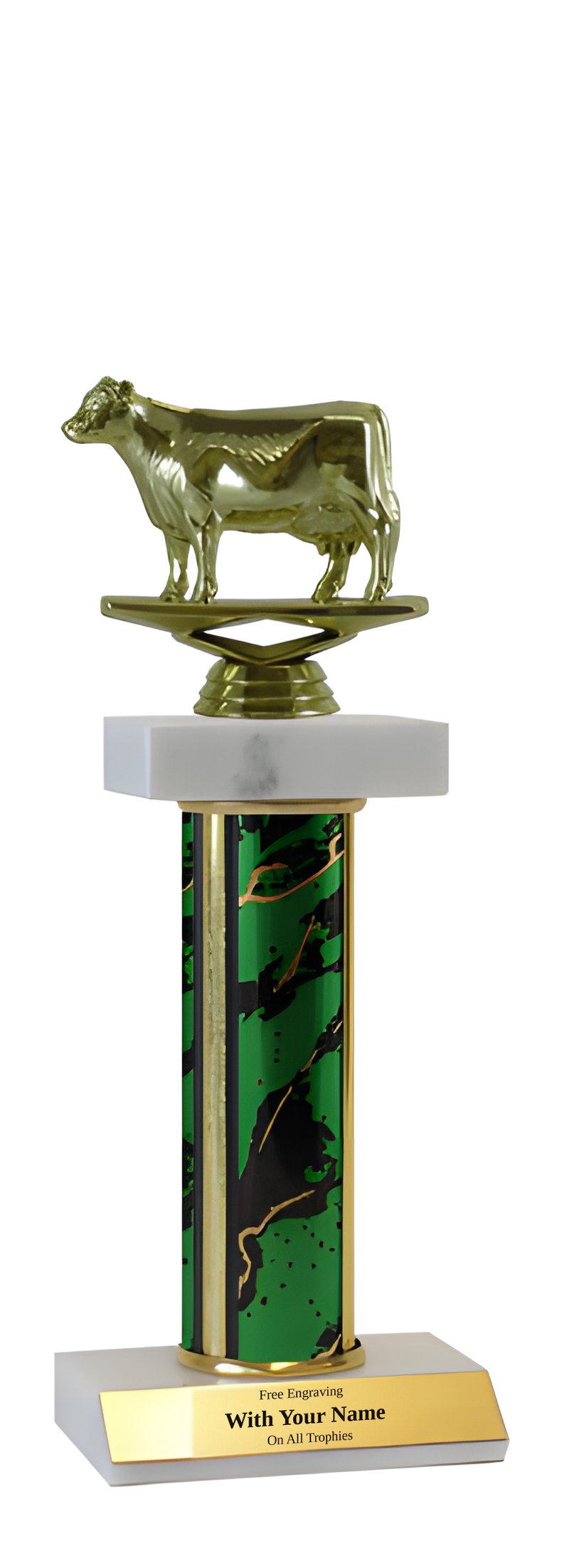 Cow Deluxe Double Marble Trophy