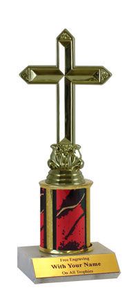 Religious Cross Column Trophy