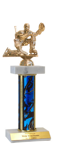 Goalie Deluxe Double Marble Trophy