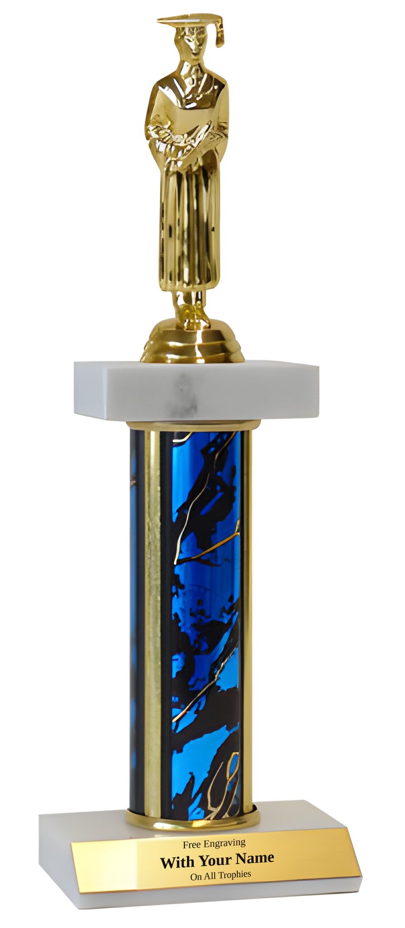 Graduation Deluxe Double Marble Trophy
