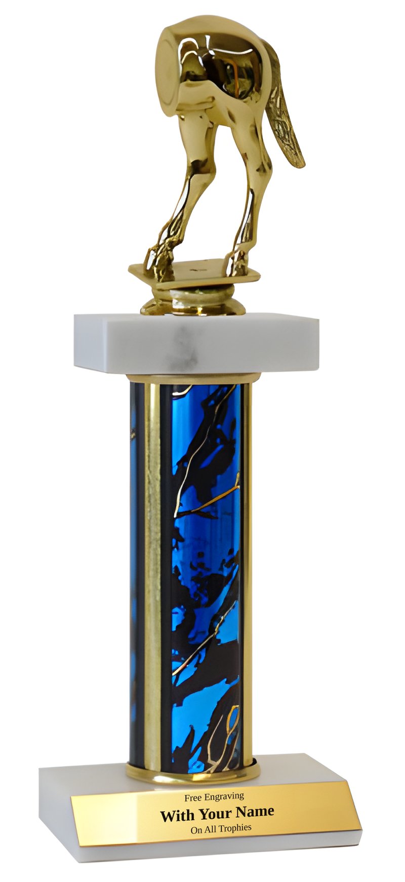 Horses-Rear Gag Deluxe Double Marble Trophy