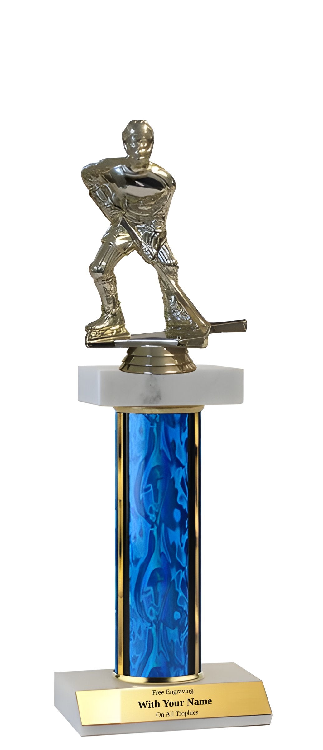 Hockey Deluxe Double Marble Trophy