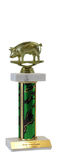 Pig Deluxe Double Marble Trophy