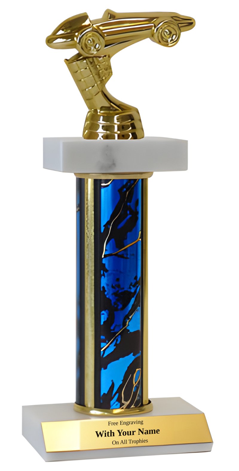 Pinewood Derby Deluxe Double Marble Trophy