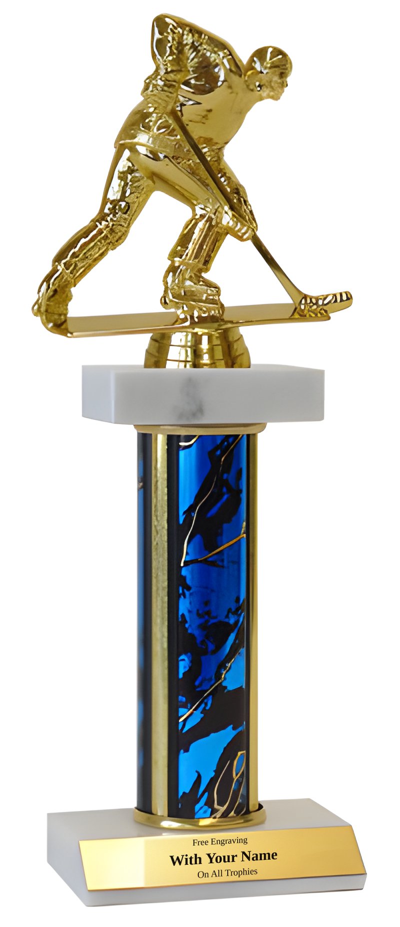 Roller Hockey Deluxe Double Marble Trophy