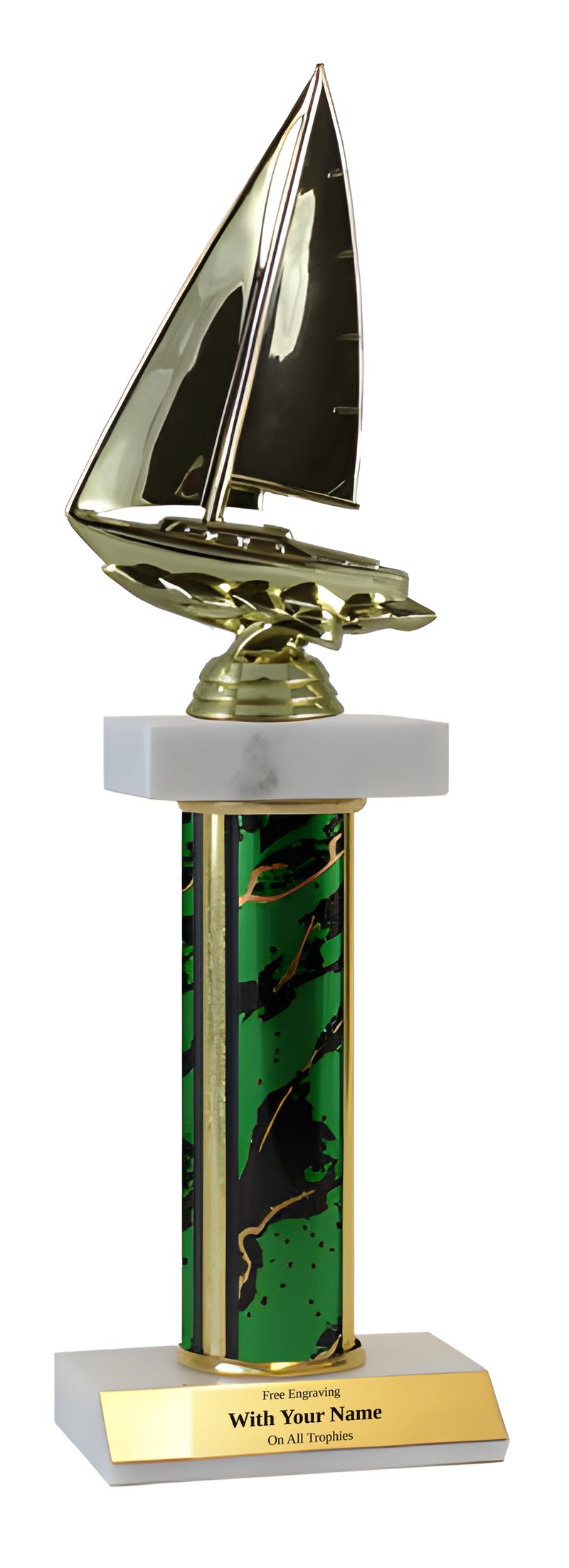 Sailing Deluxe Double Marble Trophy