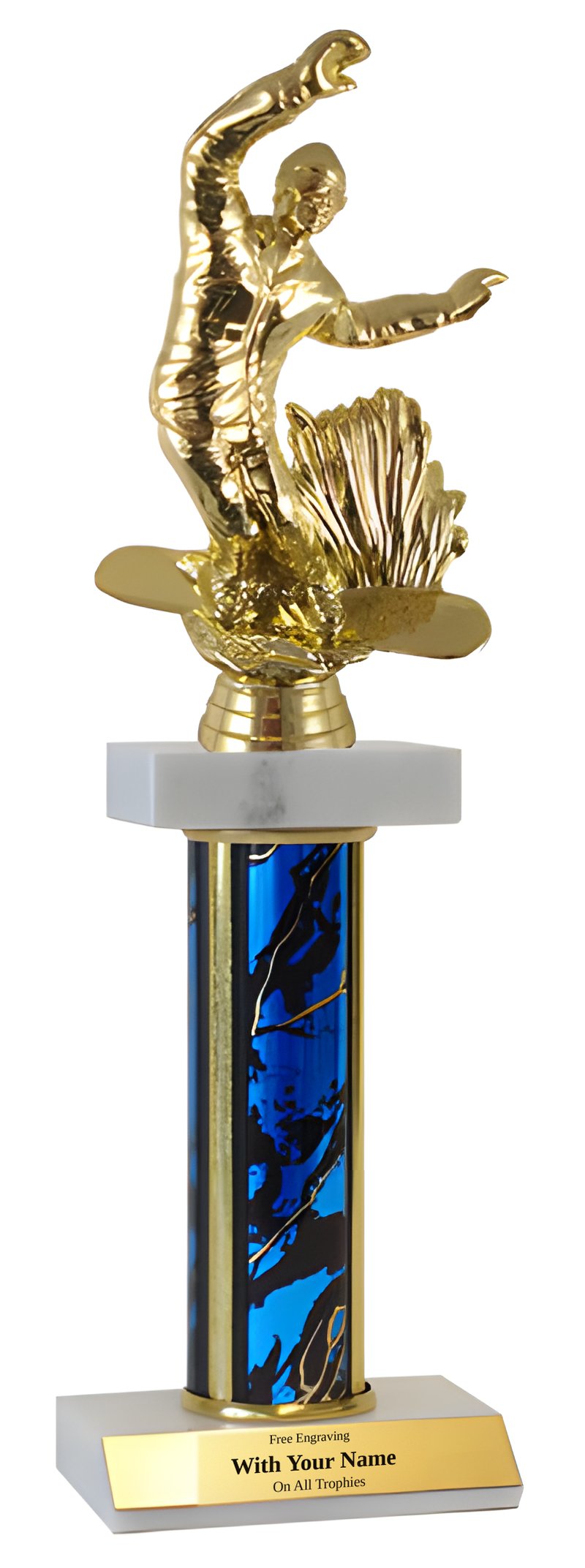 Snowboarding Deluxe Double Marble Trophy