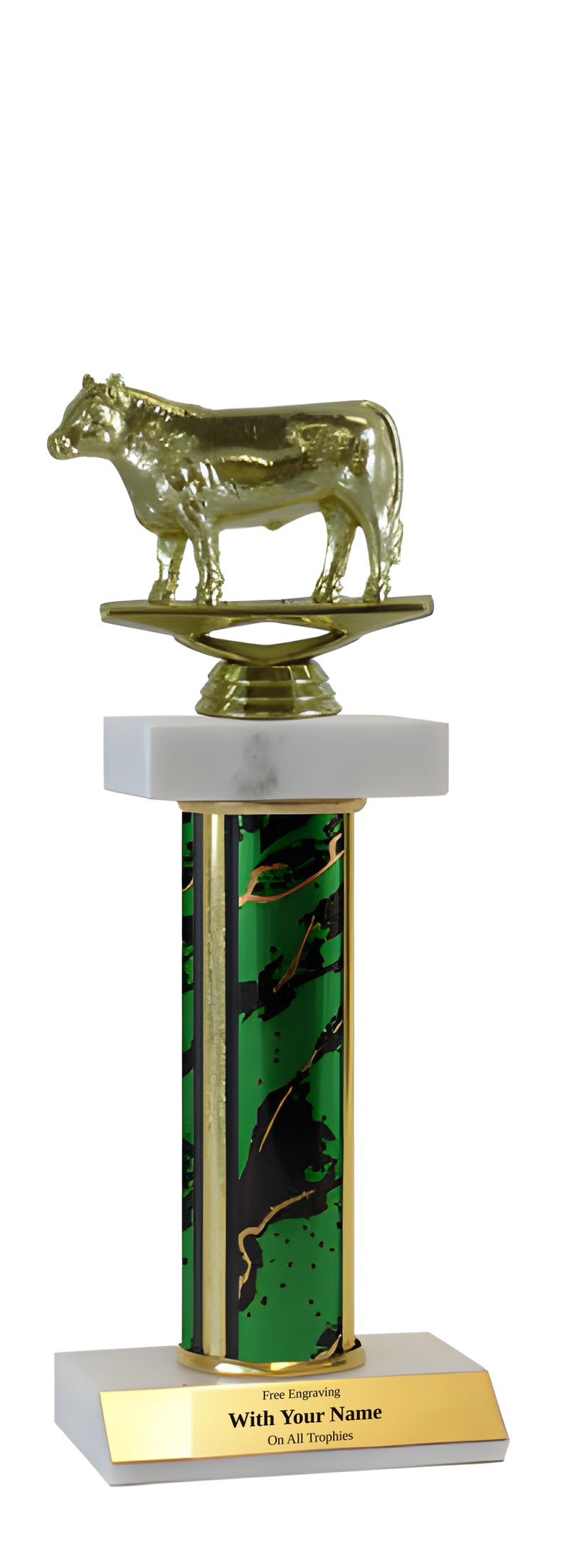 Steer Deluxe Double Marble Trophy