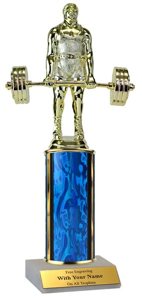 Weightlifting Column Trophy