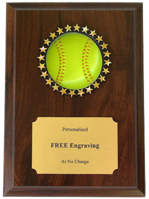 Softball Holographic Insert Plaque