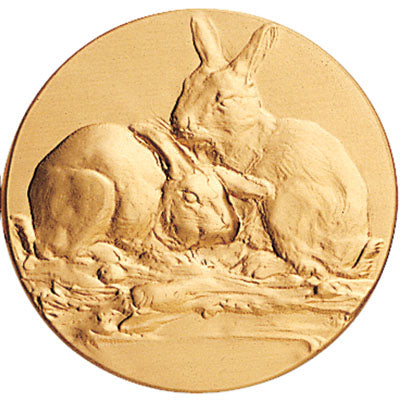 Rabbits Litho Medal Insert