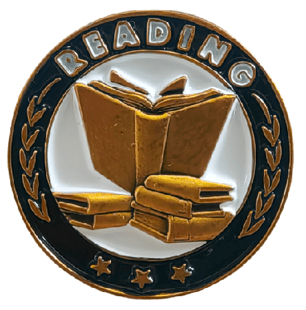 Reading Gold Enamel Lapel Pin