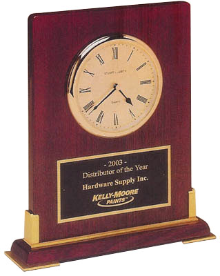 Rosewood Award Clock