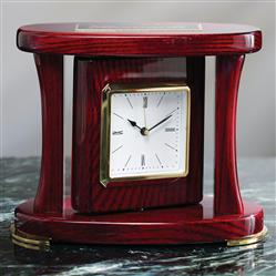 Rosewood Swivel Clock