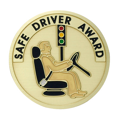 Safe Driver Award Medal Insert (Etched)