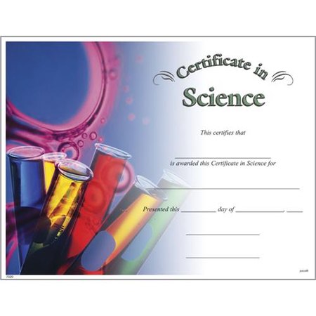 Colorful Science Award Certificate