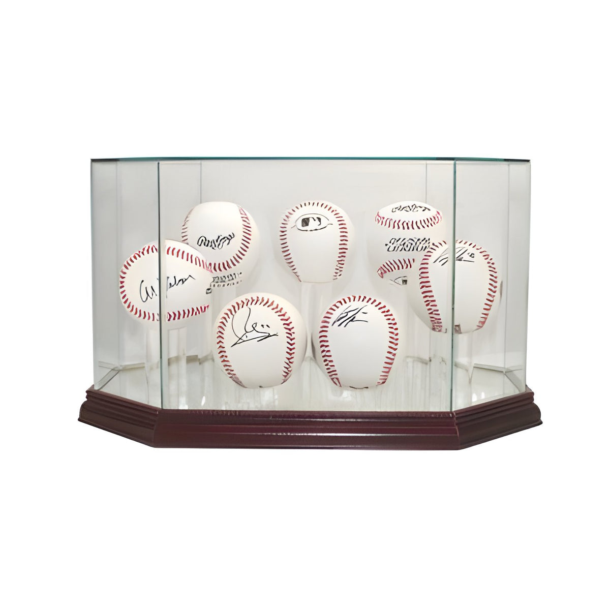 Seven Baseball Glass Display Case