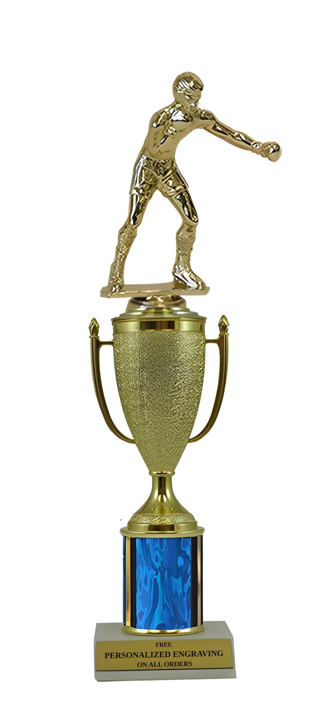 Boxing Gold Cup Column Trophy