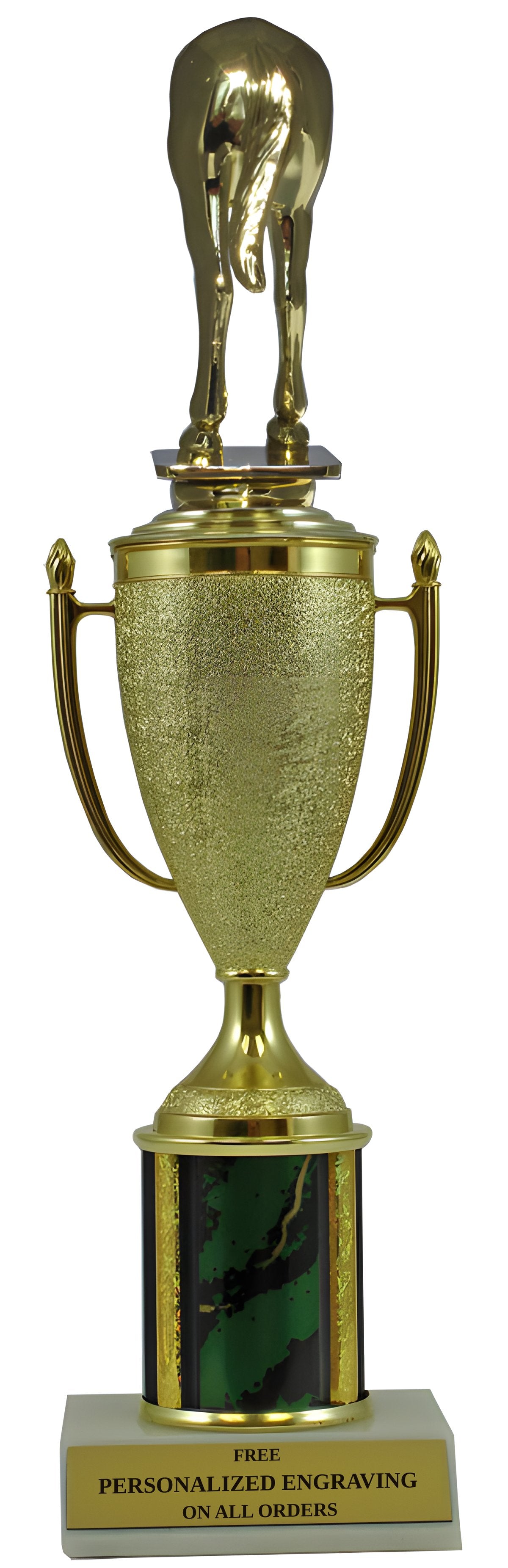Horses-Rear Gag Gold Cup Column Trophy