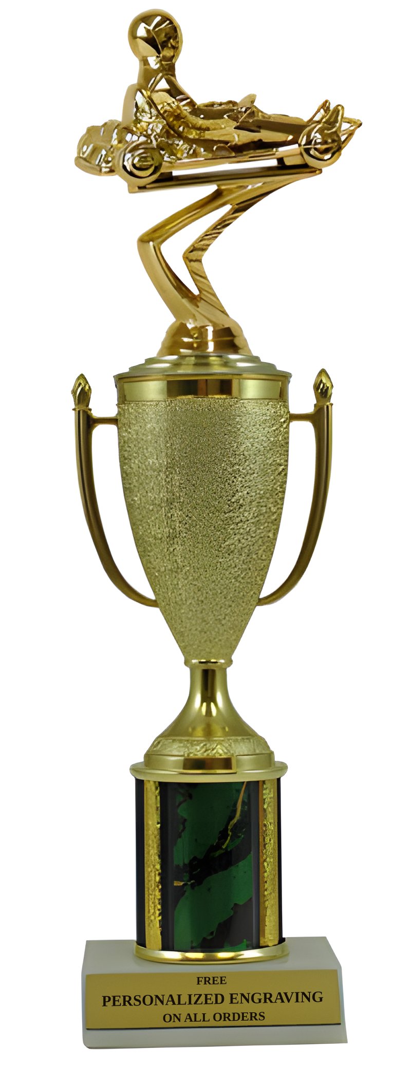Go Kart Gold Cup Column Trophy