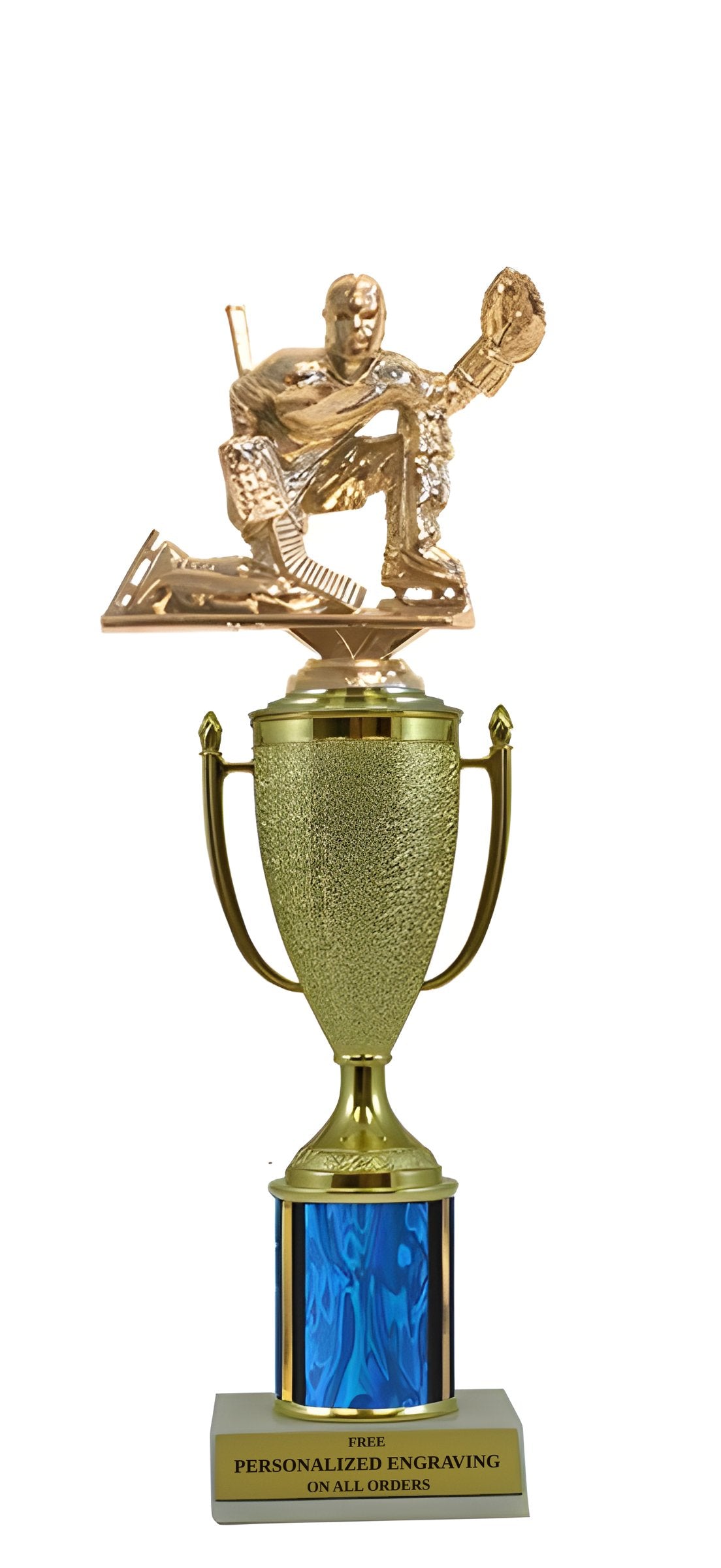 Goalie Gold Cup Column Trophy