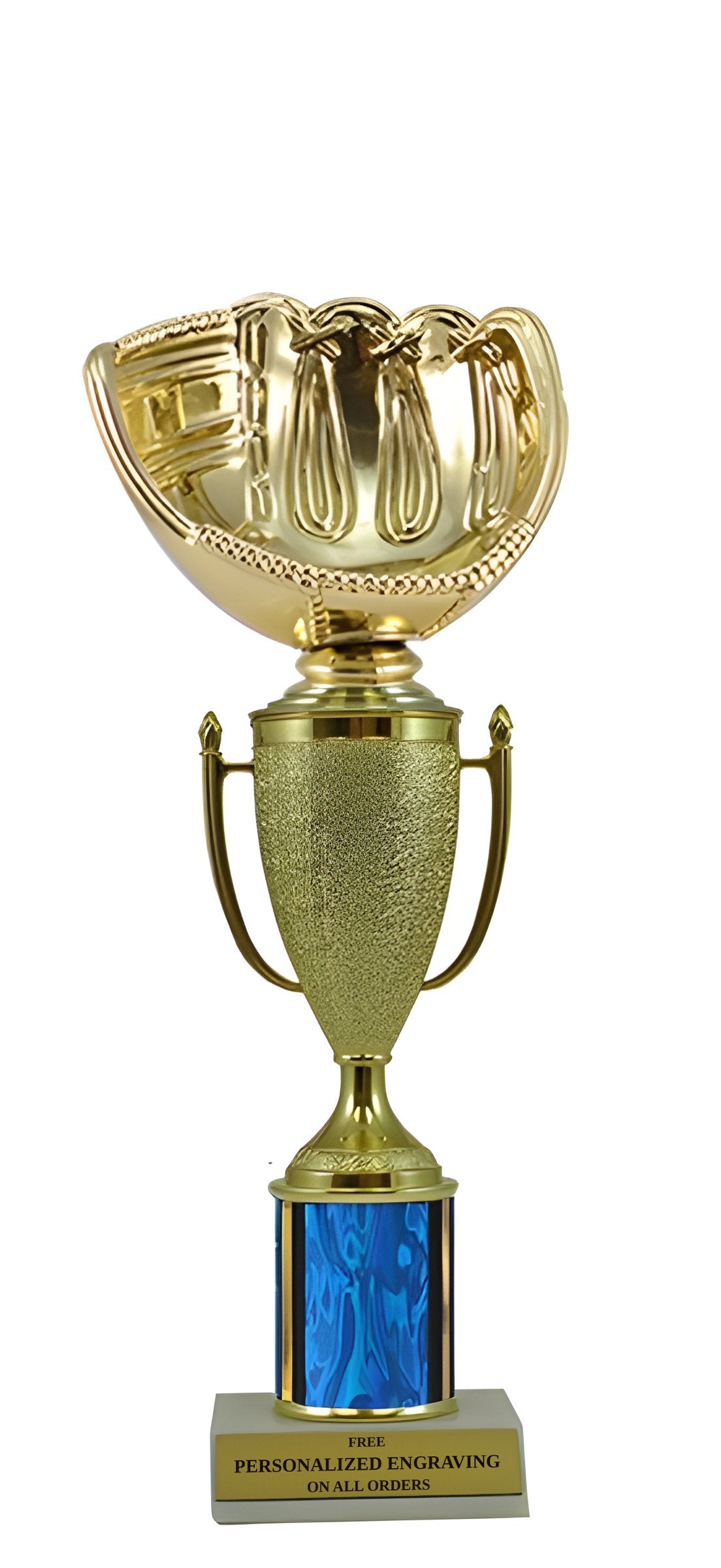 Softball Glove Gold Cup Column Trophy