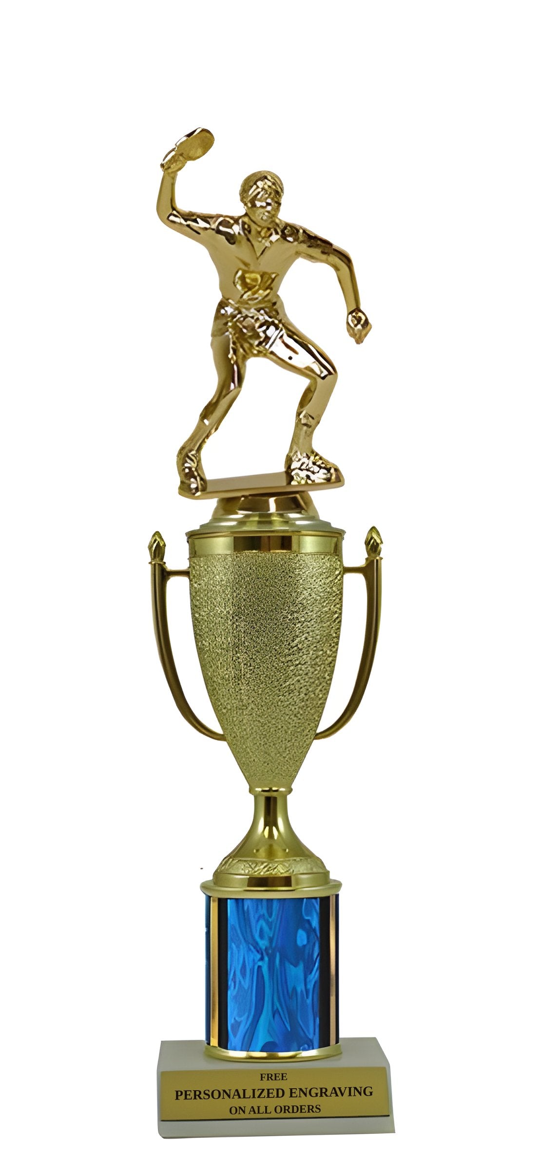 Table Tennis Gold Cup Column Trophy
