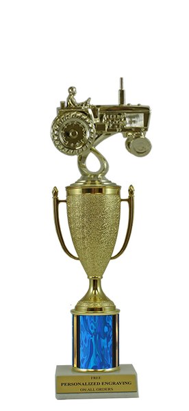 Tractor Gold Cup Column Trophy