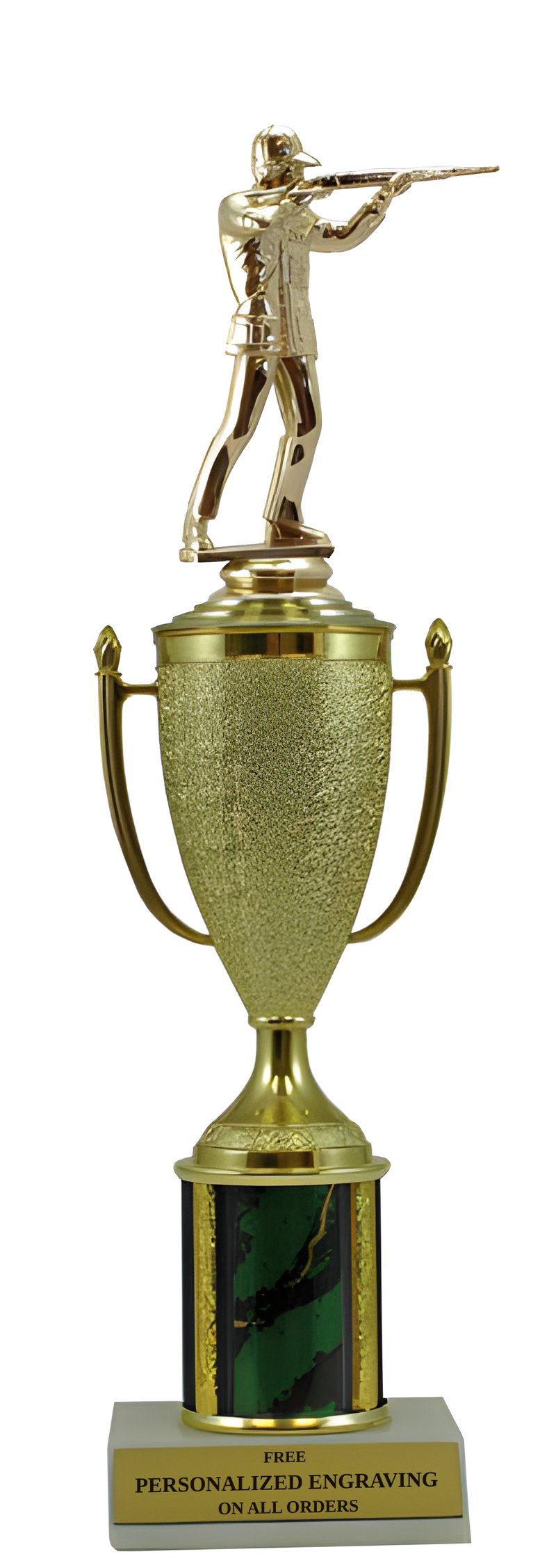 Trap Shooting Gold Cup Column Trophy