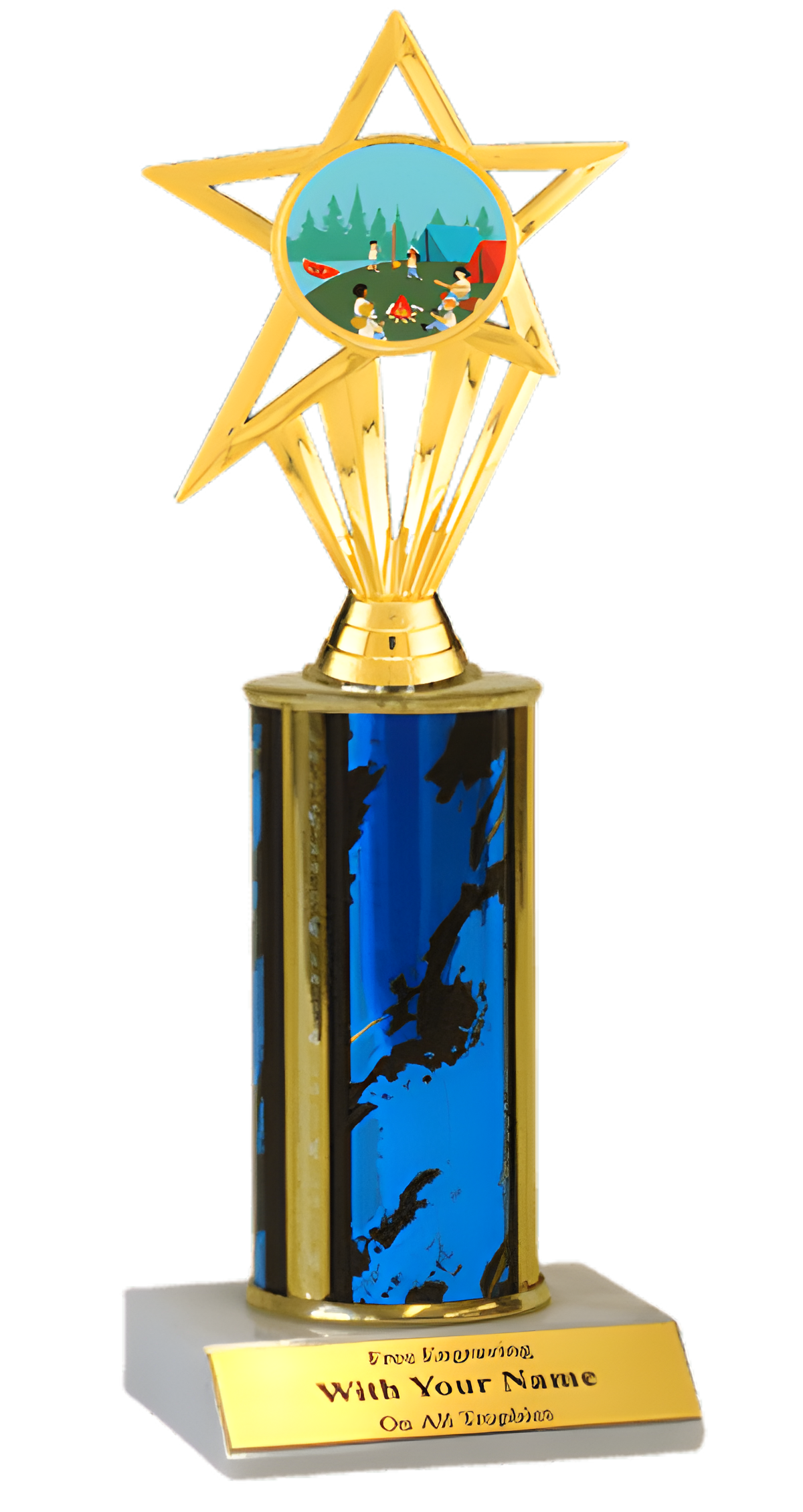 Camping Column Insert Trophy