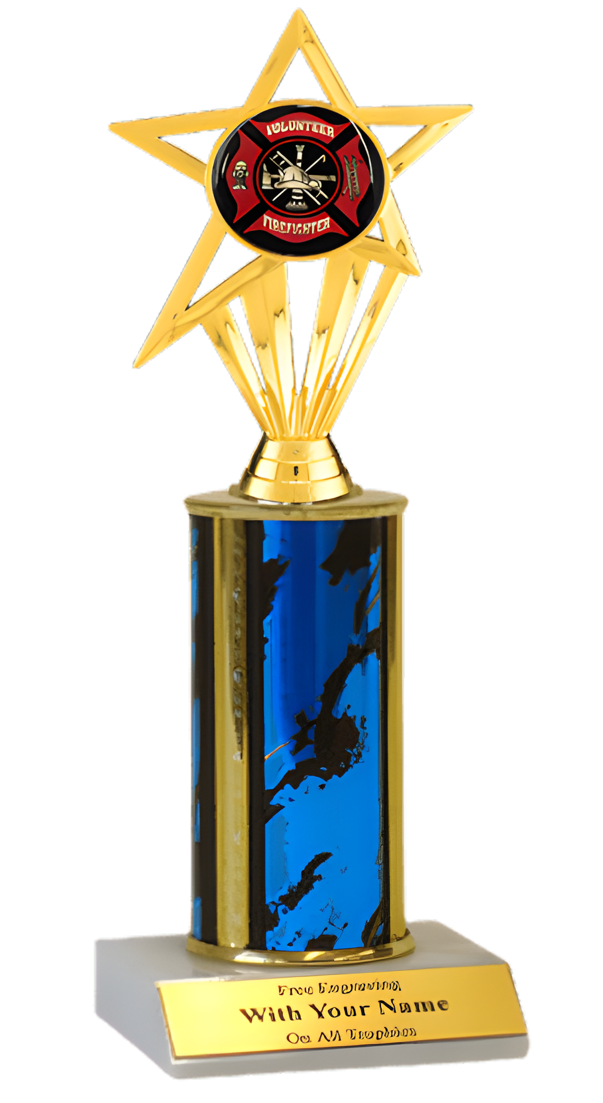Volunteer Firefighter Column Insert Trophy