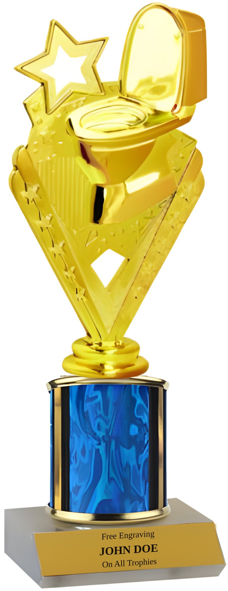 Toilet Bowl Gag Column Trophy