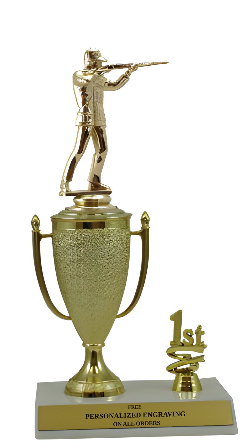 Skeet Shooting 1st, 2nd and 3rd Place Award Cup Trophy